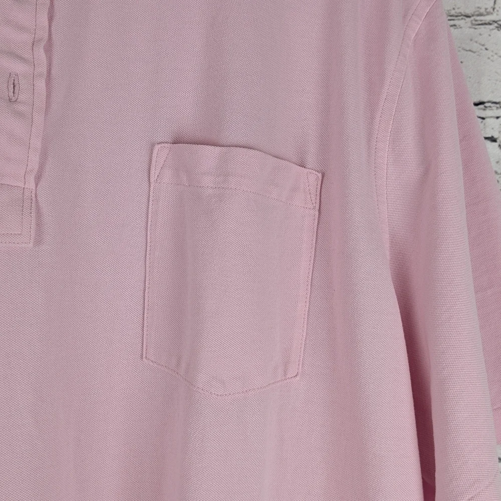 Pink Polo Ralph Lauren short sleeve three button pocket shirt, blue, tall
